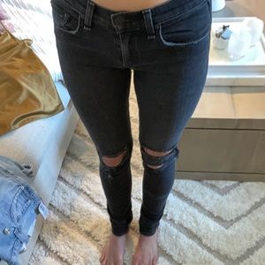 Rag and bone ripped skinny jeans